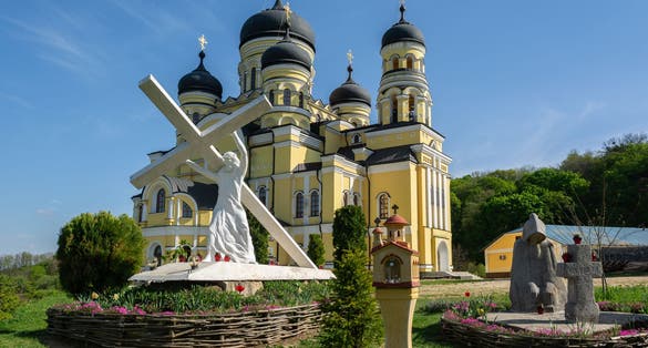 Photo of Majestic view on the Hincu Monastery in Republic of Moldova.