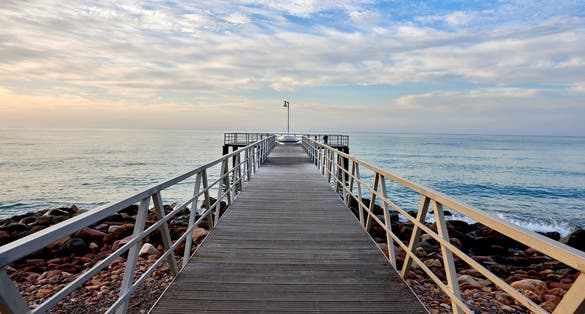 Photo of  the monument to the fisherman in Chilches, Castellon, Spain.