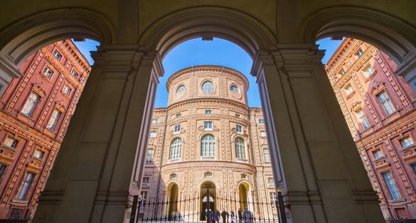 photo of The Palazzo Carignano, historical elegant building in the centre of Torino (Turin), Italy.