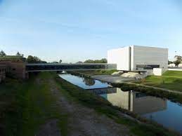 Poznan, Poland - June 6, 2015: Brama Poznania - Poznan Gate Museum, interactive Ostrow Tumski history museum on historic Ostrow Tumski island at Cybina river