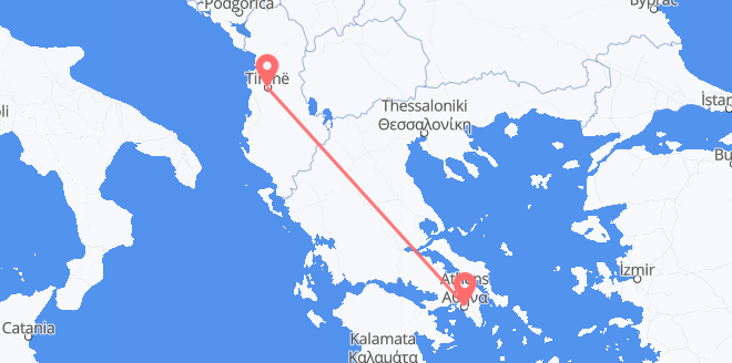 Albania to Greece