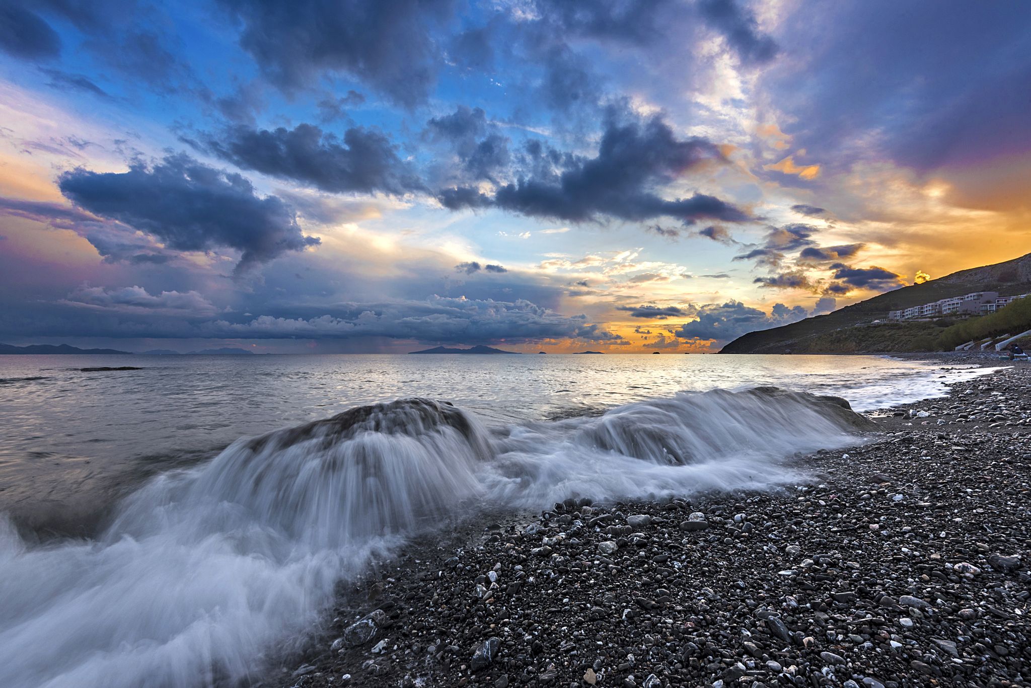photo of view ofAgios Fokas beach, Kos island, Greece.,Parikia greece.