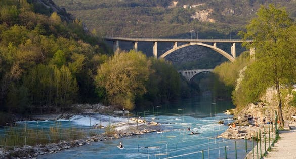 Solkan Kayak Center, Nova Gorica, Slovenia, gained importance with the new infrastructure and the organization of the world and European championships on river Soca.