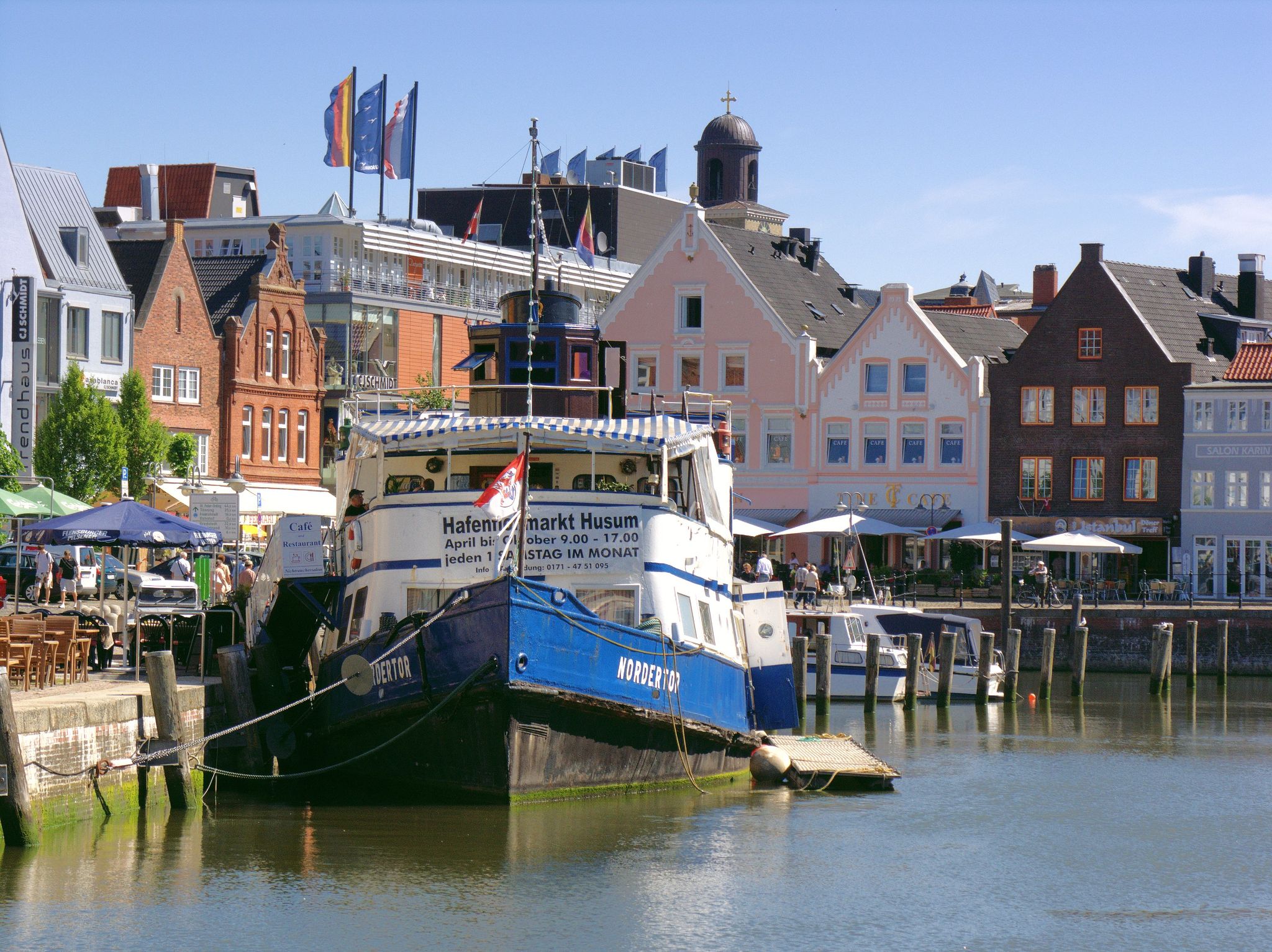 photo of view ofPort of Husum,Northern Friesland Germany.