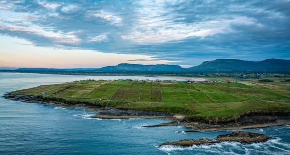 photo of view of Aerial View Over Mullaghmore Coastline, Sligo, Ireland.