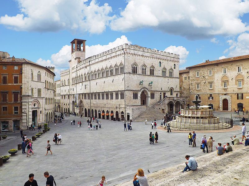 photo of view of Piazza IV Novembre, Perugia, Italy.