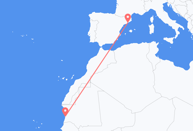 Nouakchott to Barcelona