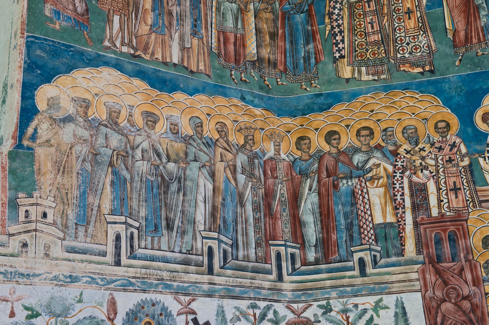 Photo of External fresco at Monastery Voroneț is one of the famous painted monasteries of Bukovina.