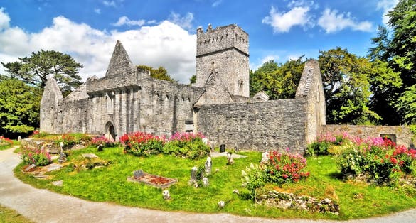 The Franciscan friary of Irrelagh, now known as Muckross Abbey in the Killarney National Park, Ireland