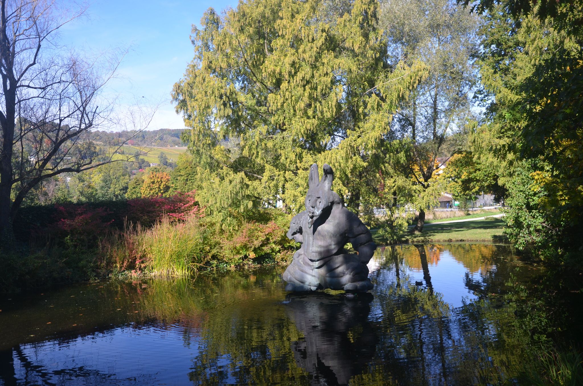 Photo of beautiful architecture and landscape in Fondation Beyeler, Basel, Switzerland.