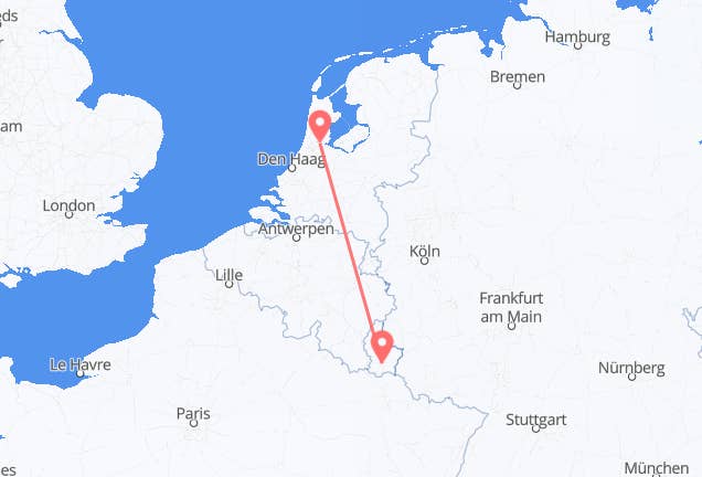 Amsterdam to Luxembourg