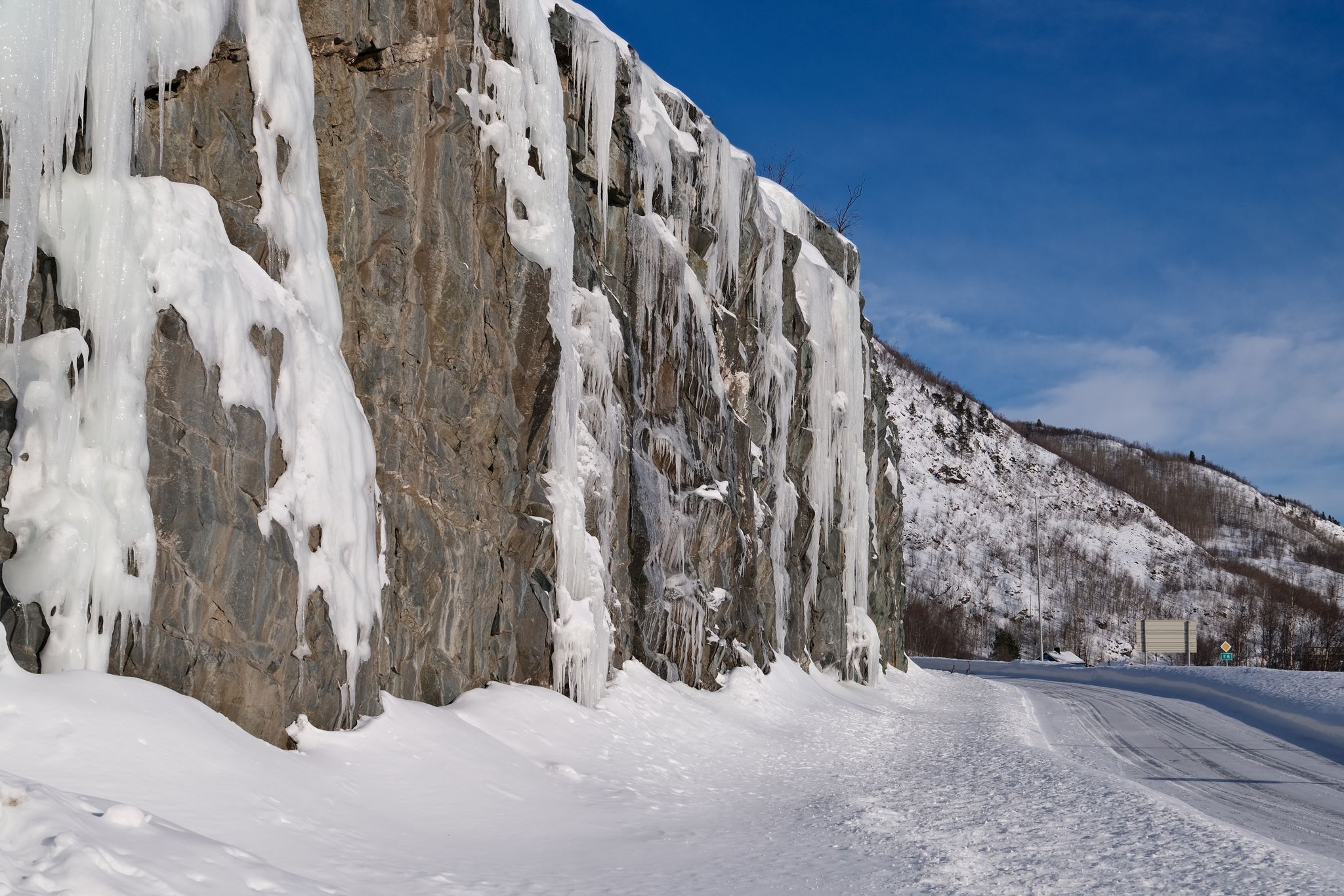 Frozen waterfall at Alta, Norway