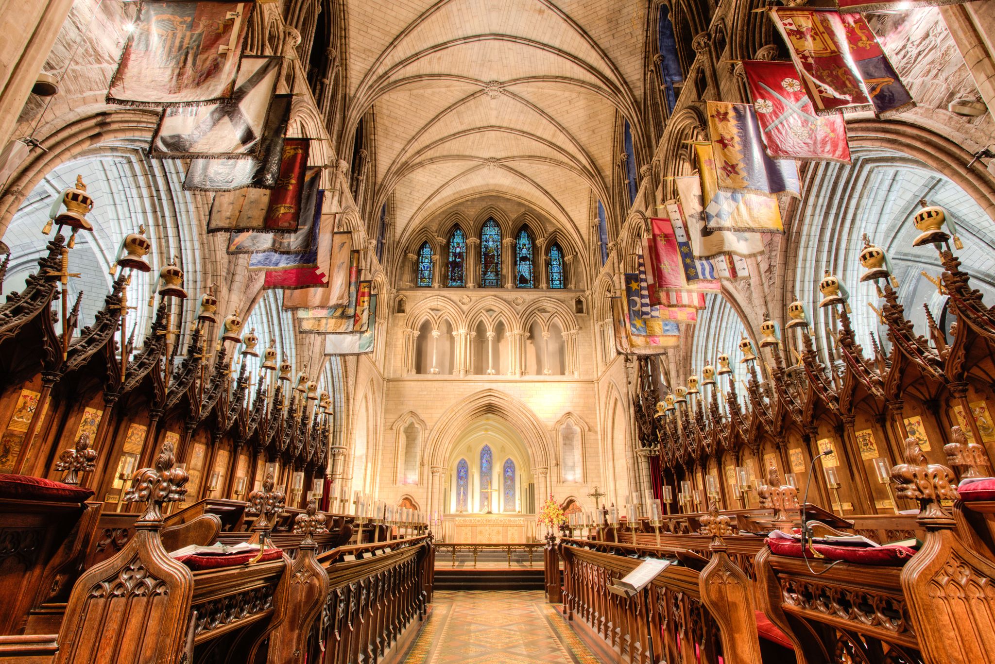 Photo of Interior of St. Patrick's cathedral, Dublin, Ireland.