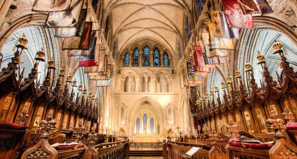 Photo of Interior of St. Patrick's cathedral, Dublin, Ireland.