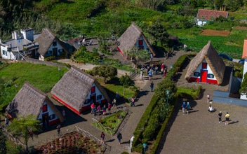 Madeira Santana Typical Old Houses aerial view.