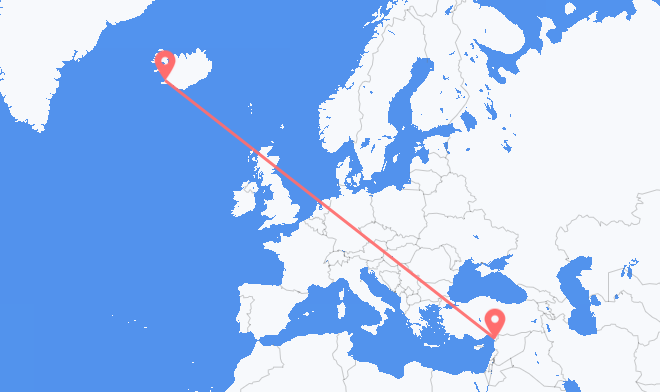 Reykjavik to Hatay Province