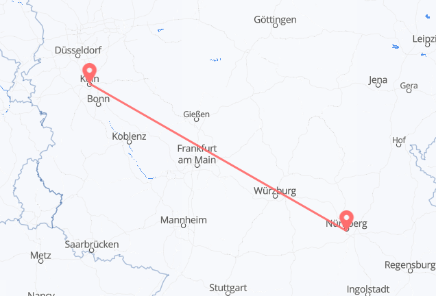 Cheap Flights from Cologne to Nuremberg – Low Fares & Wide Selection