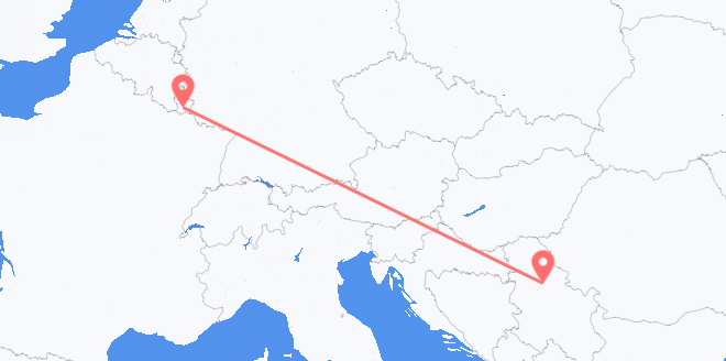 Luxemburg nach Serbien