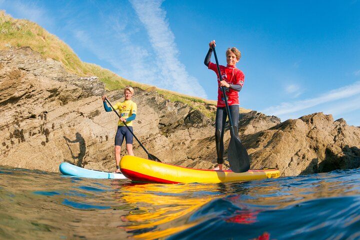 Paddleboarding Around Newquay's Coastline