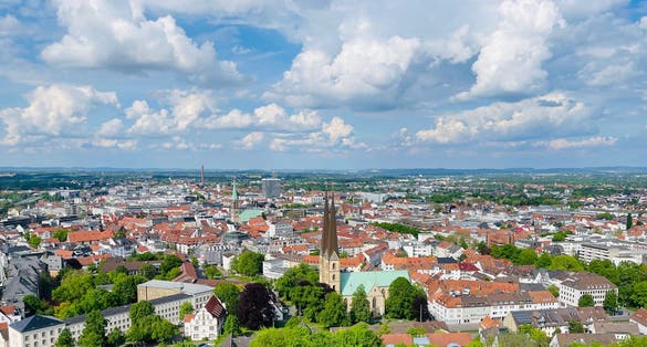 Photo of View over the Marienkirche in the historical center of Bielefeld 
