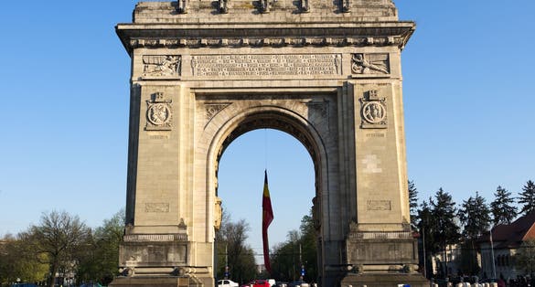 Photo of Triumph Arch - landmark in Bucharest, romanian capital.