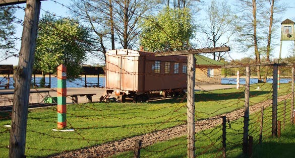 Entrance to Grūto parkas, Lithuania.