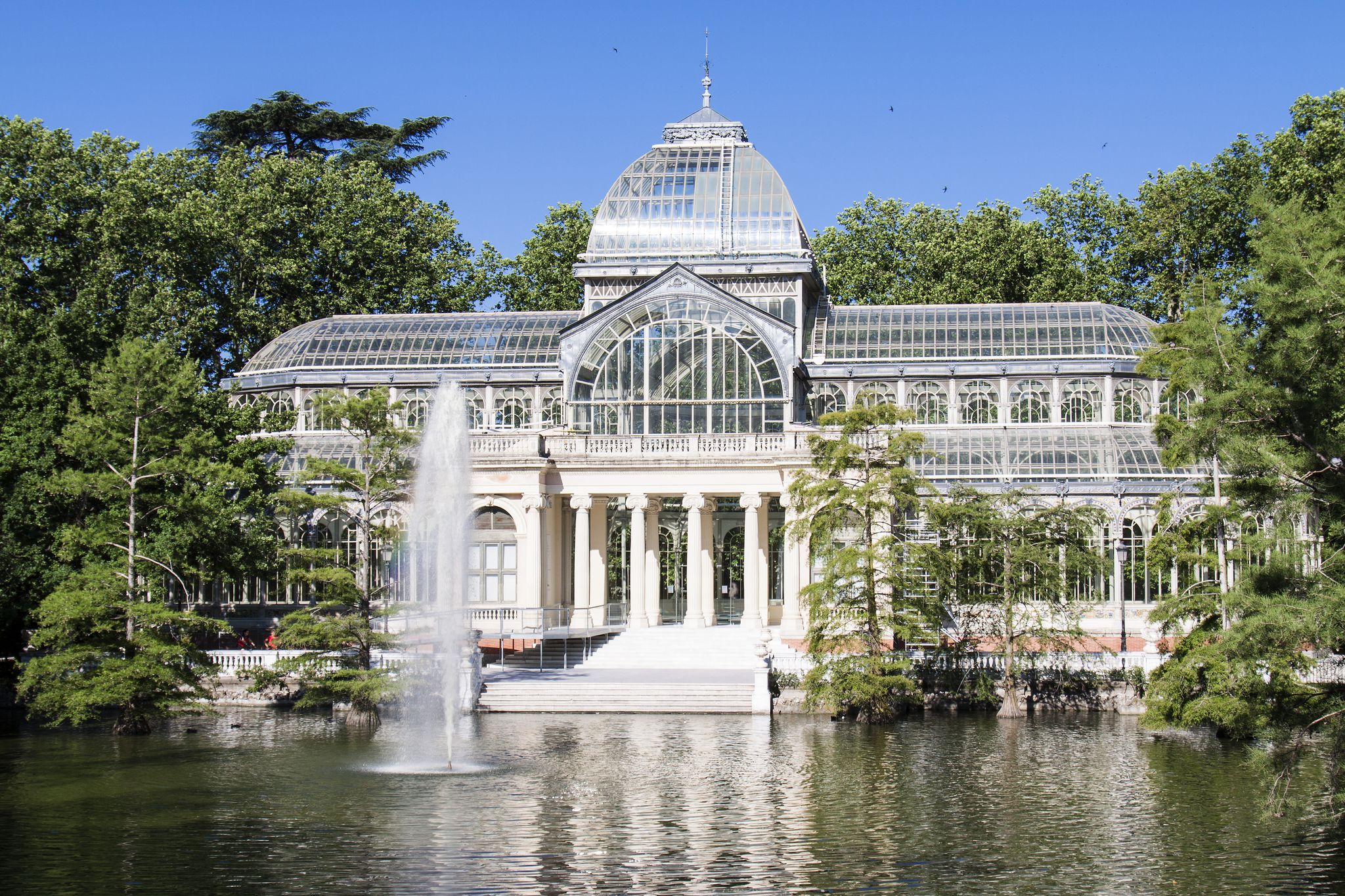 Photo of Crystal Palace in Retiro Park,Madrid, Spain.