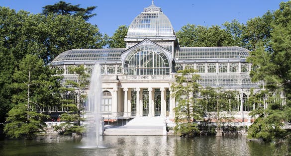 Photo of Crystal Palace in Retiro Park,Madrid, Spain.