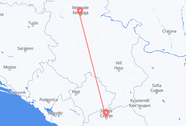 スコピエ ベオグラードへ