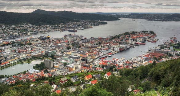 Aerial view of Billund, Denmark