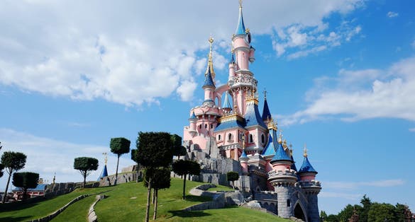Photo of Disneyland Paris castle, France.