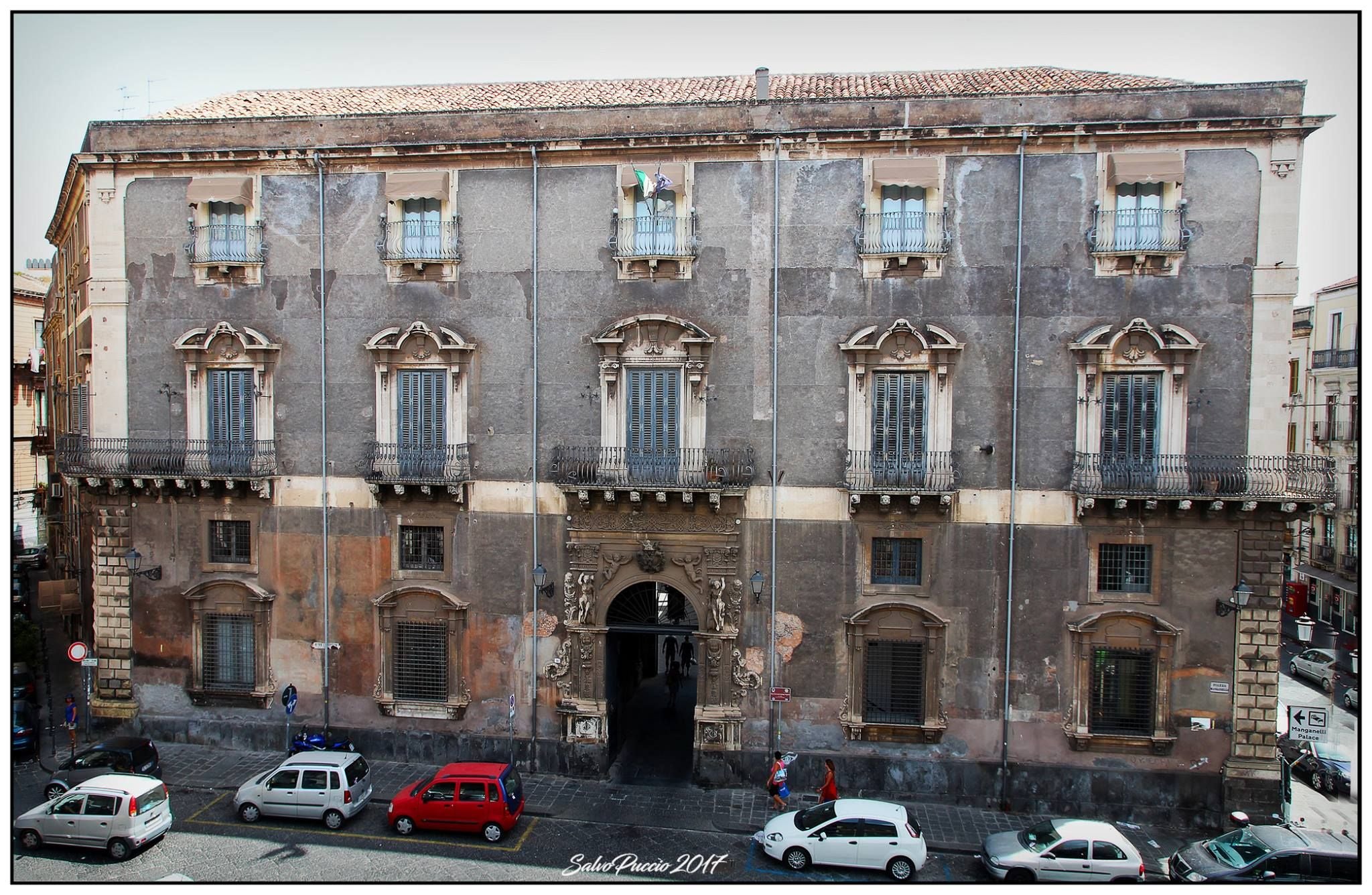 photo of view of Palazzo Platamone, Catania, Italy.