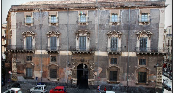 photo of view of Palazzo Platamone, Catania, Italy.