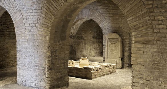 The great Roman cisterns of Fermo, Marche, Italy