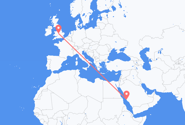 Jeddah to Birmingham