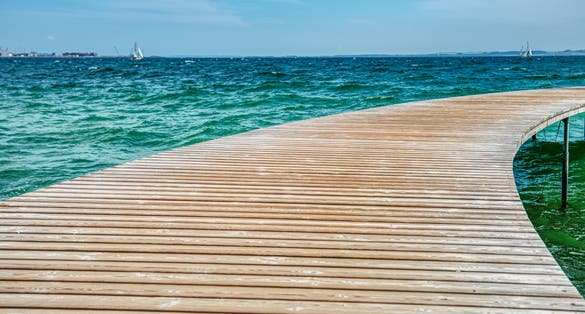 Photo of the Famous Infinite Bridge in Aarhus, Denmark.