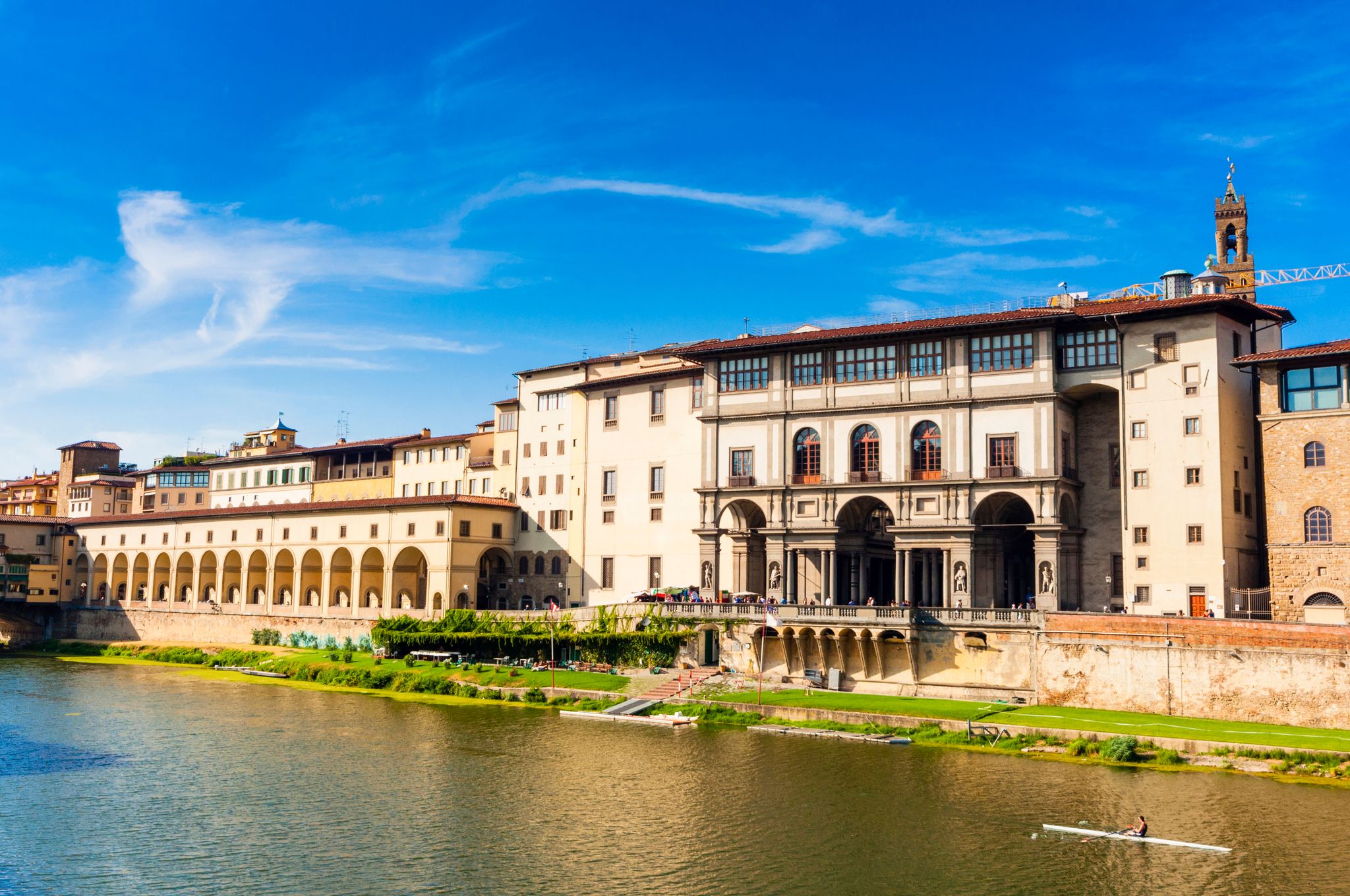 photo of uffizi gallery and arno river, Florence, Tuscany, Italy, Europe.