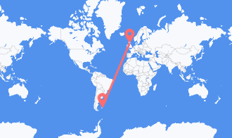 Falkland Islands (Islas Malvinas) to Scotland