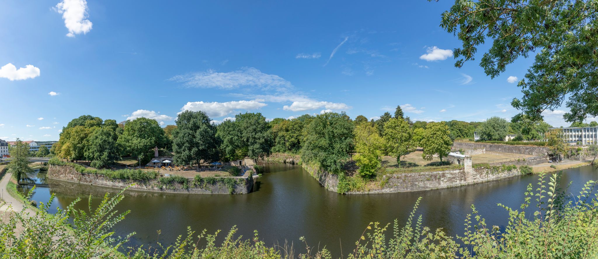 Photo of casemates at the river Saar in Saarlouis ,Germany.
