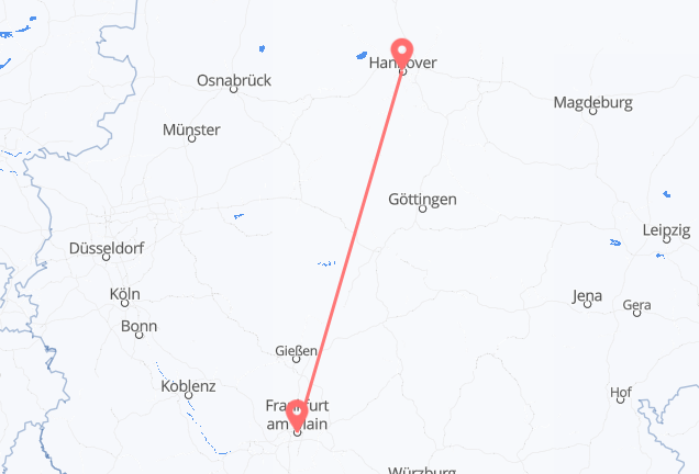 Hanover to Frankfurt