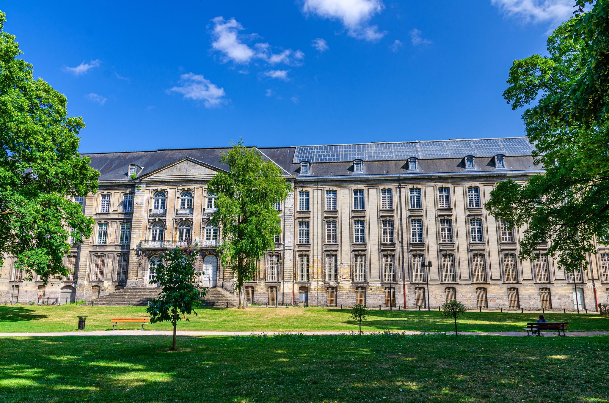 Beaux-Arts Museum of Fine Arts at the former Benedictine Abbey of Saint-Vaast monastery, Garden of the Legion of Honor in Arras city, Pas-de-Calais department, Hauts-de-France Region, Northern
