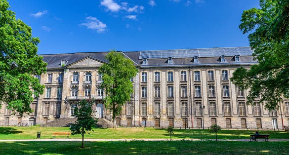 Beaux-Arts Museum of Fine Arts at the former Benedictine Abbey of Saint-Vaast monastery, Garden of the Legion of Honor in Arras city, Pas-de-Calais department, Hauts-de-France Region, Northern