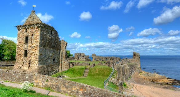 Photo of Ruins of St Andrews Castle, Fife, Scotland .
