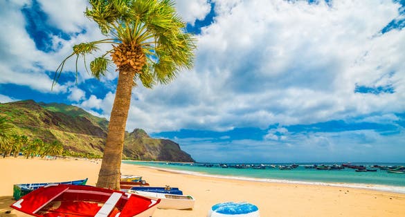 Photo of Las teresitas beautiful beach in Tenerife, Canary Islands, Spain.