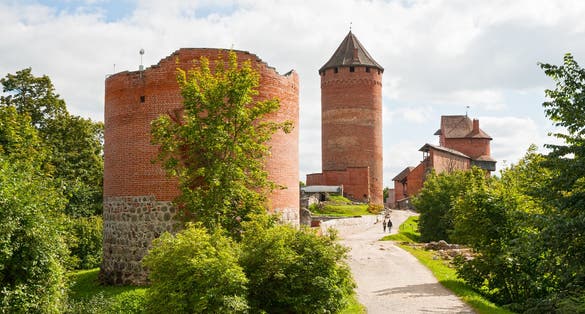 photo of the road to old turaida castle. Sigulda, Latvia.