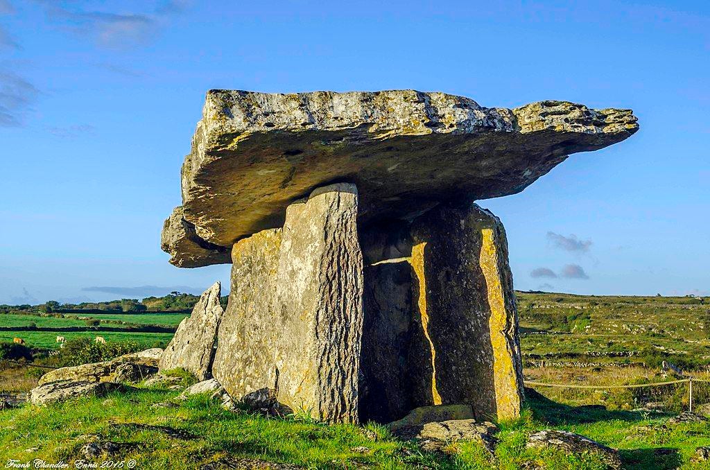 photo of Poulnabrone dolmen .