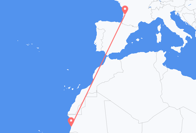 Nouakchott to Bordeaux
