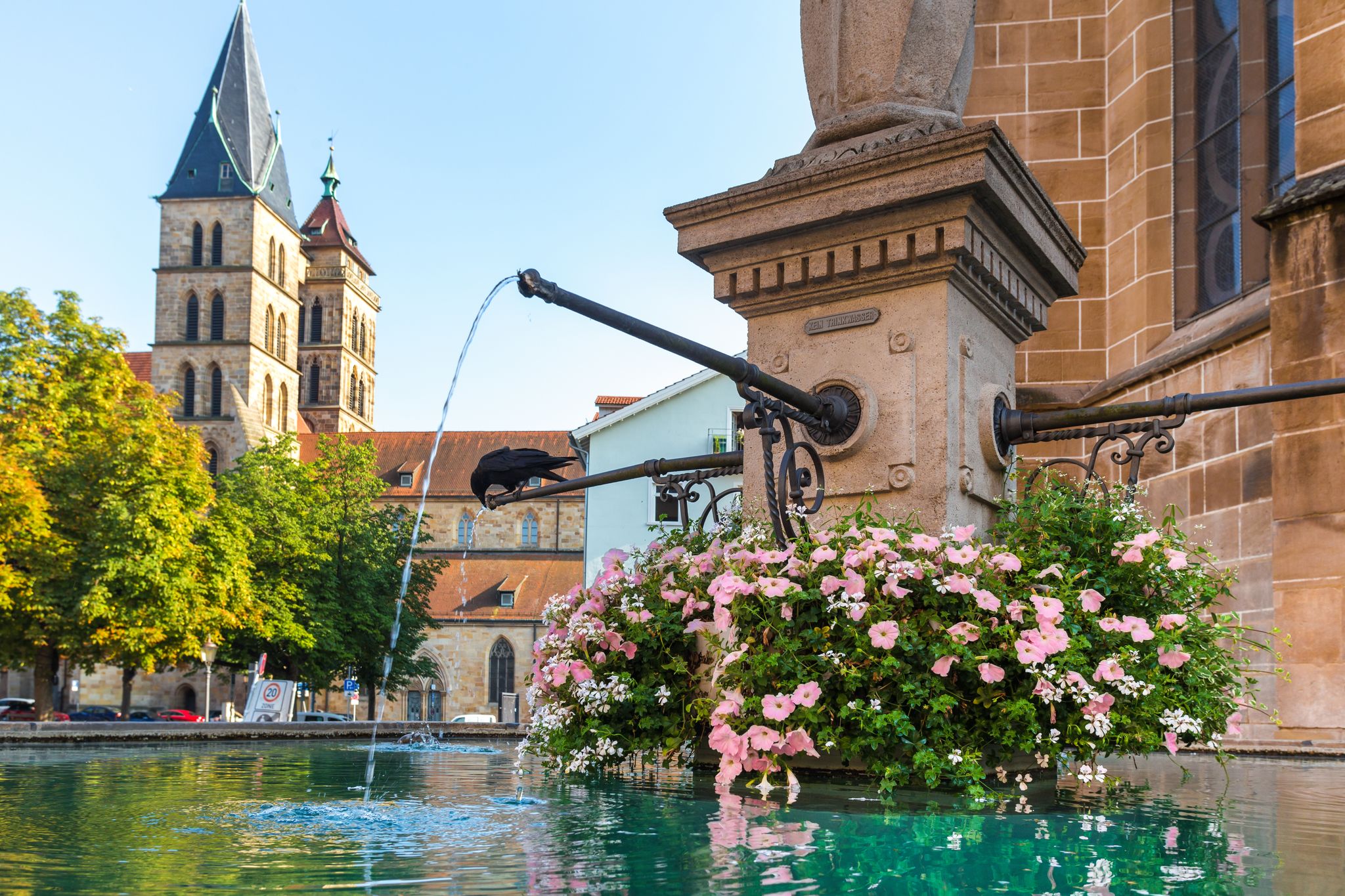 Photo of historic town esslingen germany on the neckar river .