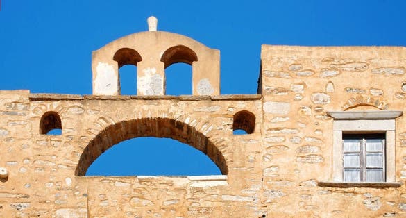 photo of view of Bazeos Tower,Ano Sangri Greece.