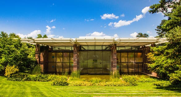 Photo of beautiful landscape in Fondation Beyeler, Basel, Switzerland.